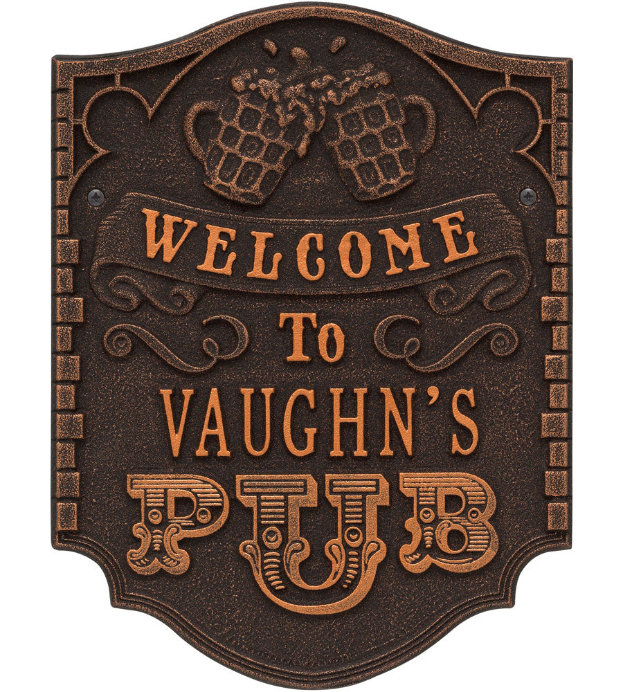Custom Welcome Pub Sign