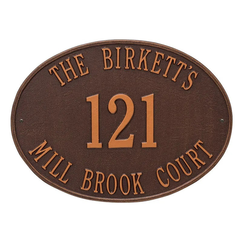 Hawthorne Estate 3-Line Personalized Plaque