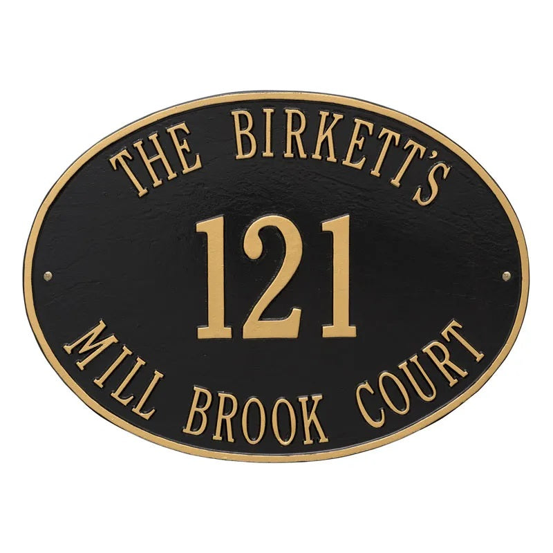 Hawthorne Estate 3-Line Personalized Plaque