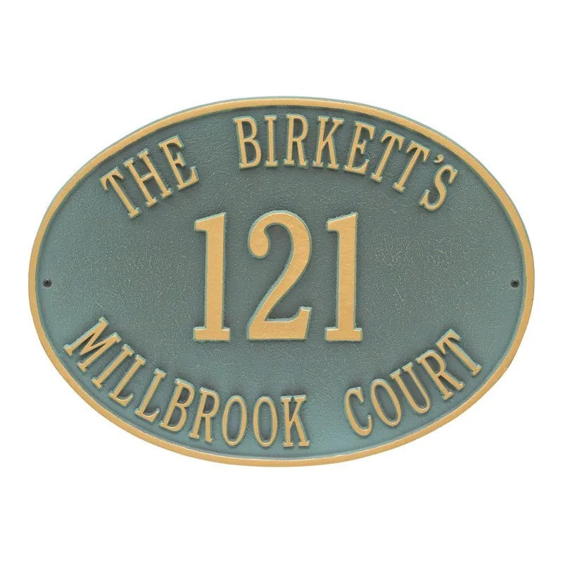 Hawthorne Estate 3-Line Personalized Plaque