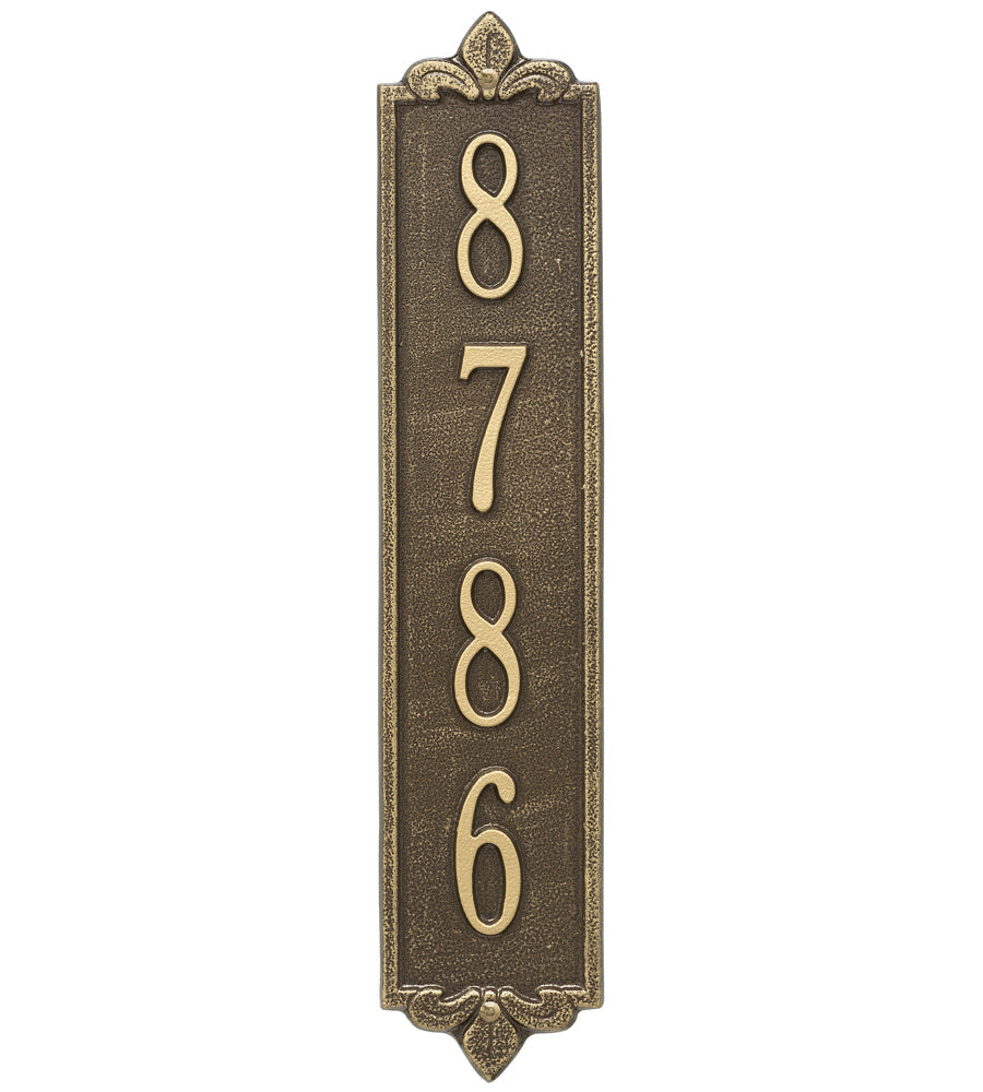 Lyon Vertical Home Address Plaque