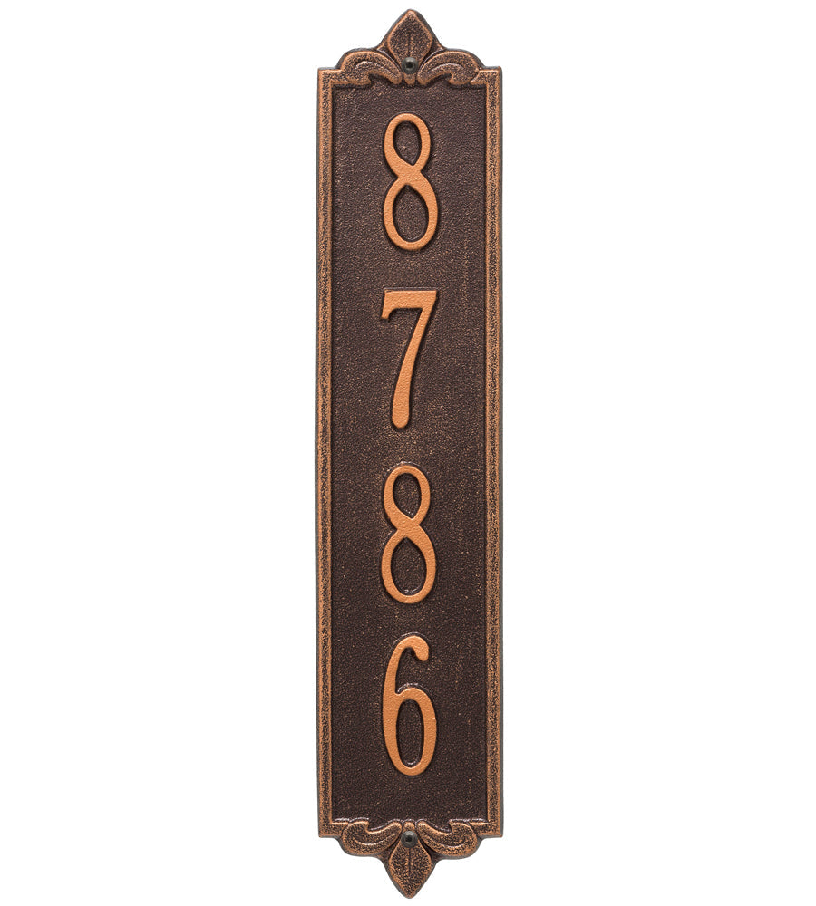 Lyon Vertical Home Address Plaque