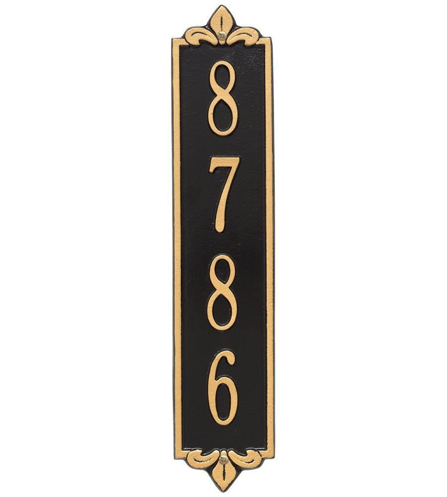 Lyon Vertical Home Address Plaque