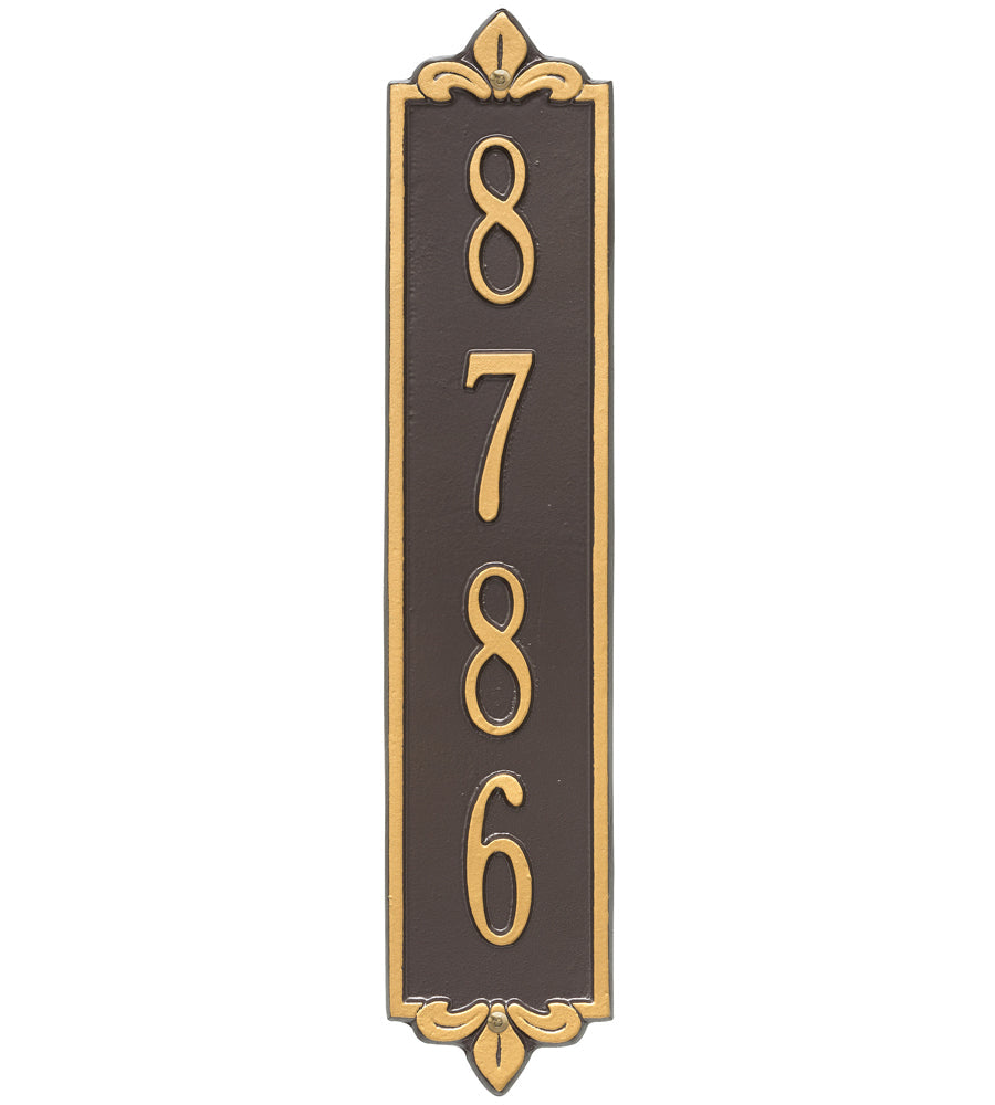 Lyon Vertical Home Address Plaque