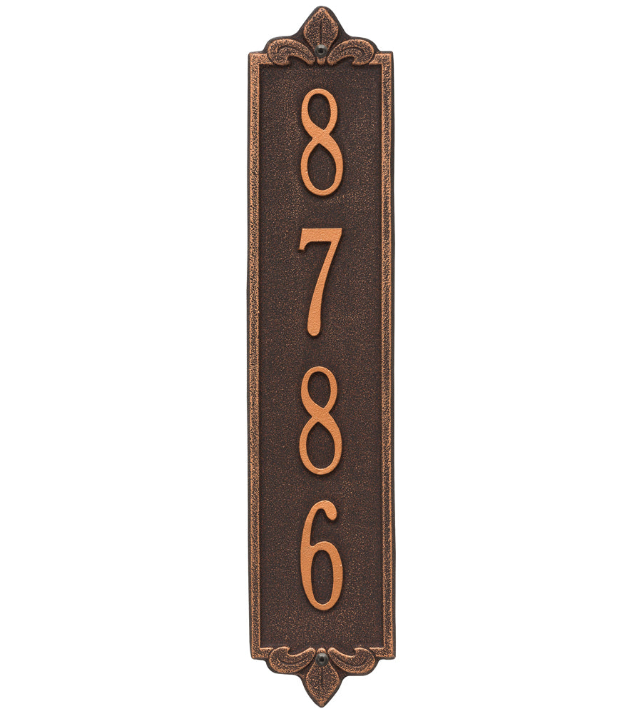 Lyon Vertical Home Address Plaque