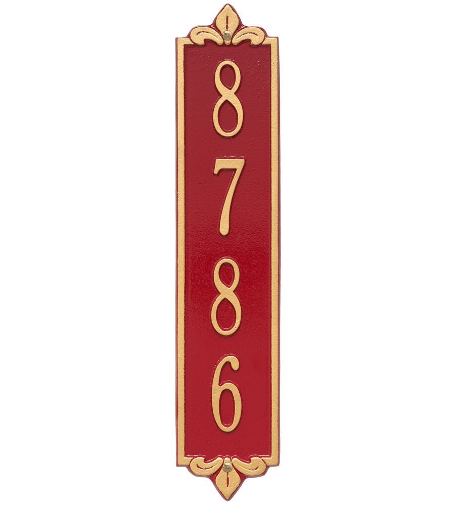Lyon Vertical Home Address Plaque