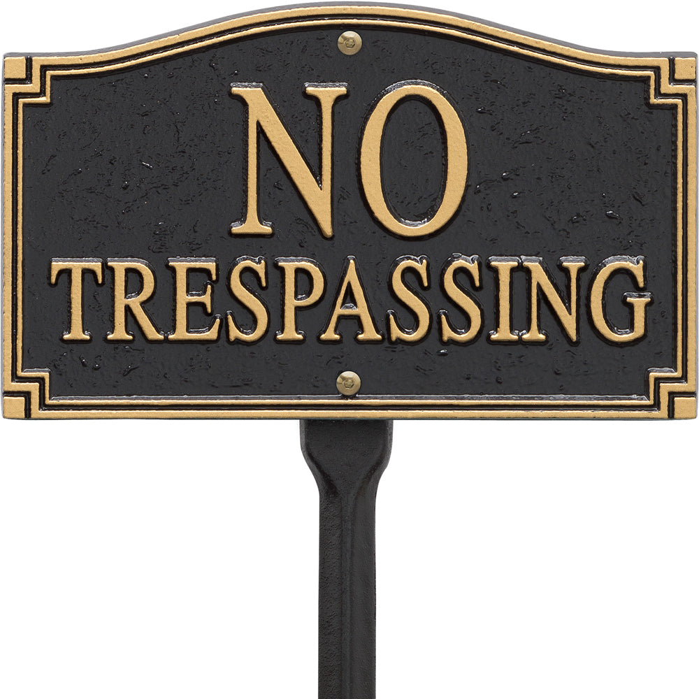 No Trespassing Yard Sign